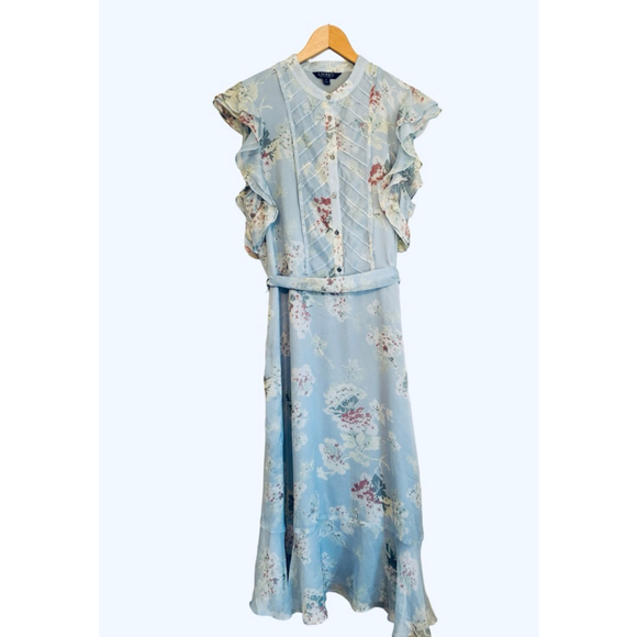 Lauren Ralph Lauren Dresses & Skirts - Lauren Ralph Lauren Floral Print Ruffle Midi Dress 16